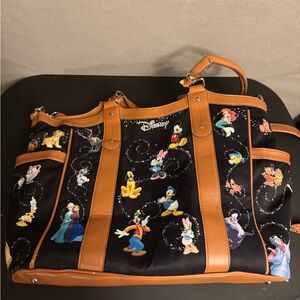 Disney Black & Tan Disney Character Tote Bag